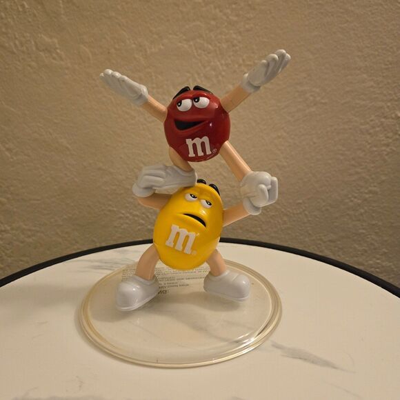 Vintage Mars Co Red and Yellow M&Ms Candy Plastic Figure 6” - Picture 1 of 4